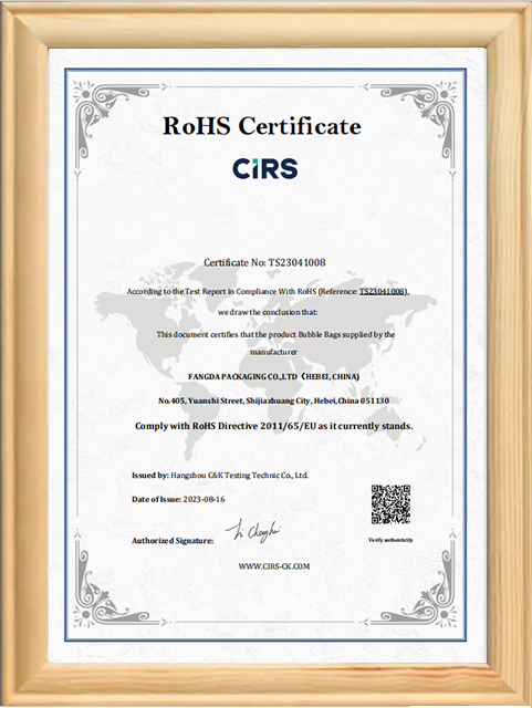 RoHS Certificate for Therma